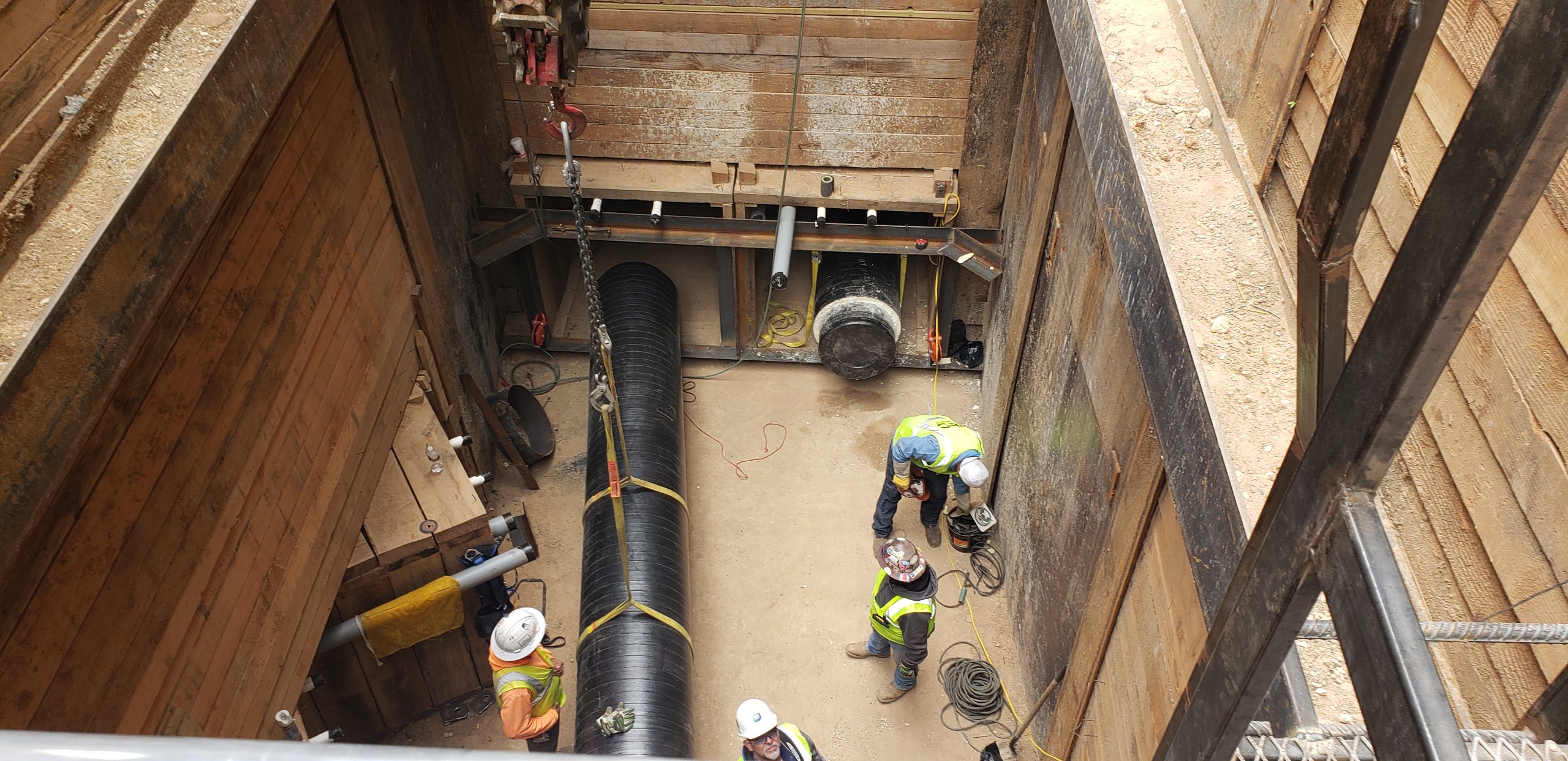 Underground infrastructure construction site