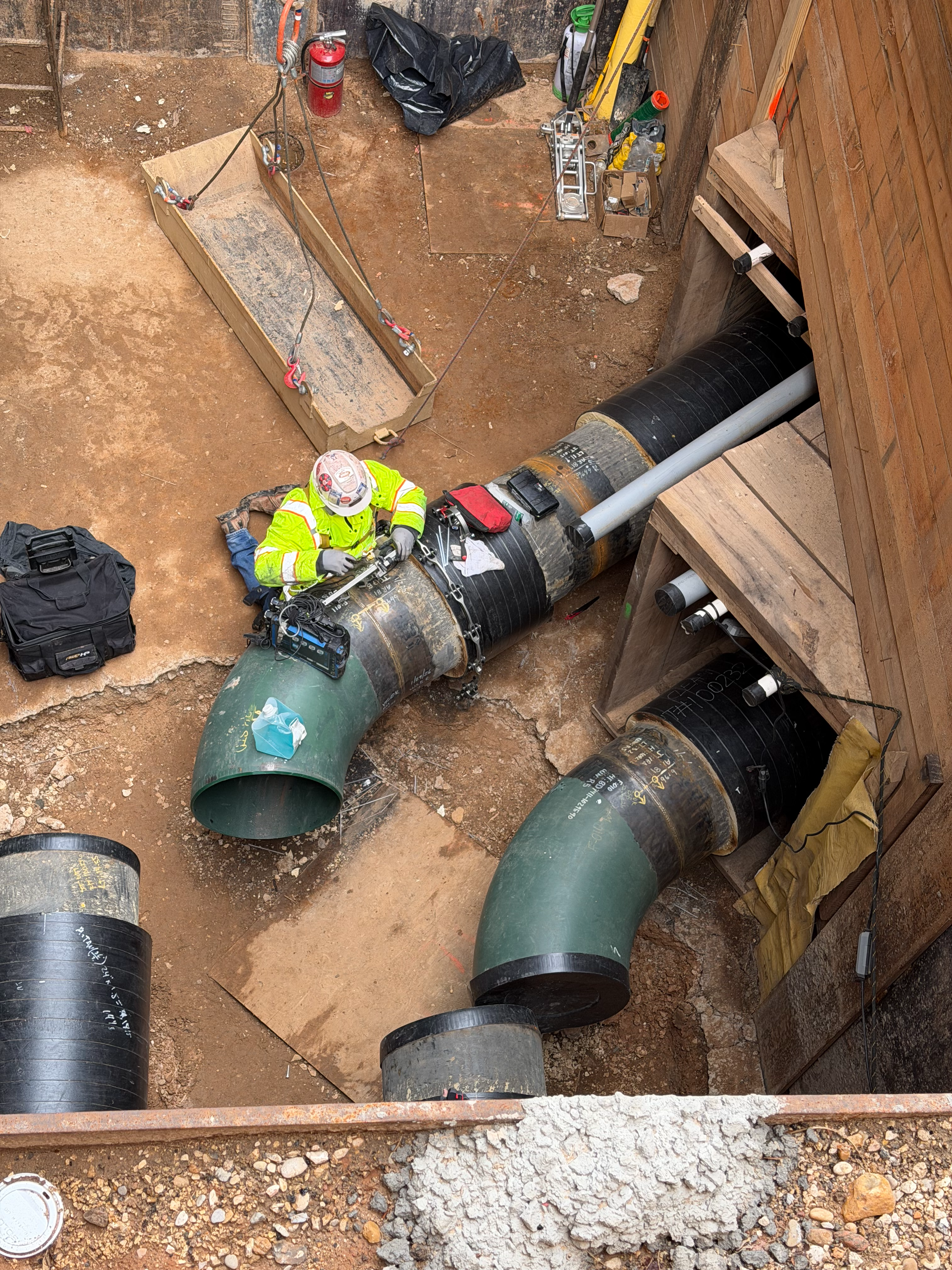 Industrial piping and bypass system rendering